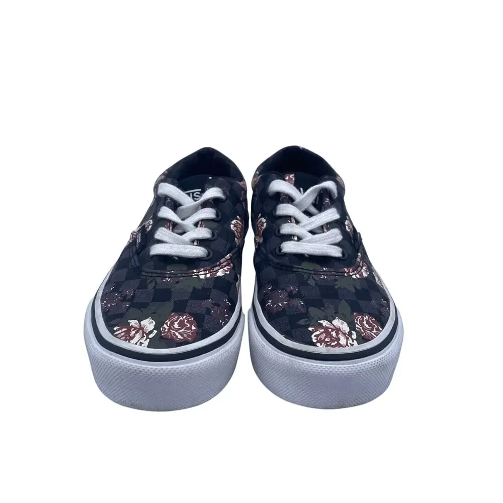 Vans Classic Old Skool Canvas Floral Shoes Sneakers Lace Up Missy Girls Size 12